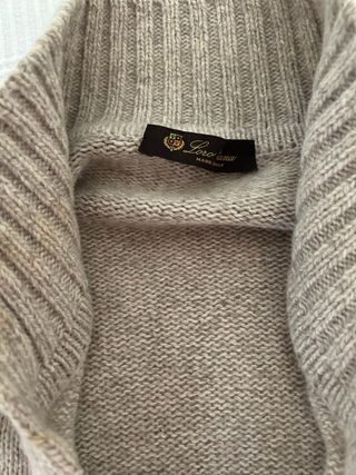 Jersey Loro Piana Beige Cremallera.