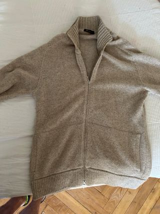 Jersey Loro Piana Beige Cremallera.