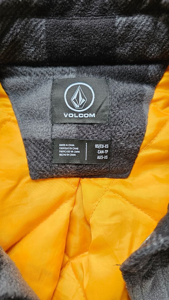 Sobrecamisa Polar Volcom Cuadros Gris/Negro