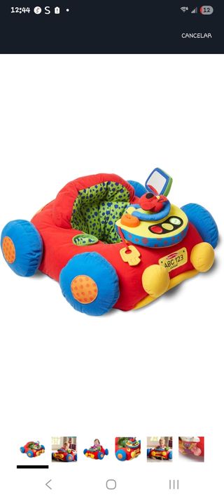 Coche peluche bebé con música