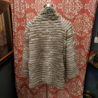 Chaqueta reversible conejo trenzado