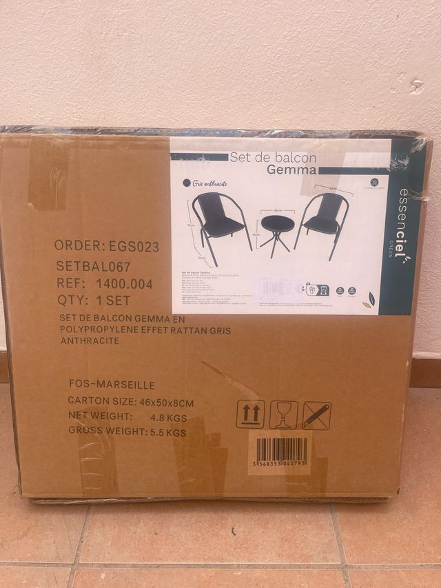 Set de balcón Gemma Gris Antracita