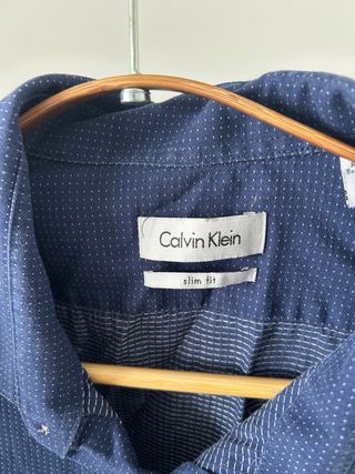 Camisa azul de vestir Calvin Klein