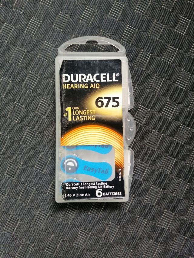 Duracell 675 Hearing Aid Batteries - 6 Pack