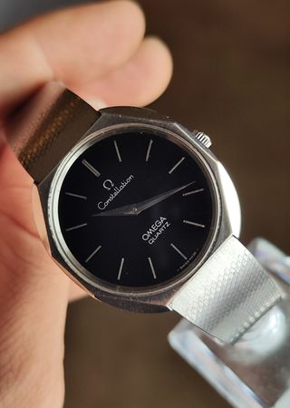 Omega Constellation Quartz Negro
