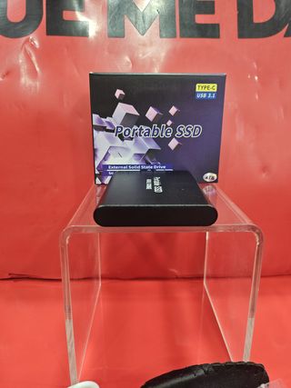 Disco duro Portátil SSD 4TB + Cable + Funda, Nuevo