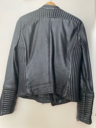 Cazadora Piel Negra Pull&Bear