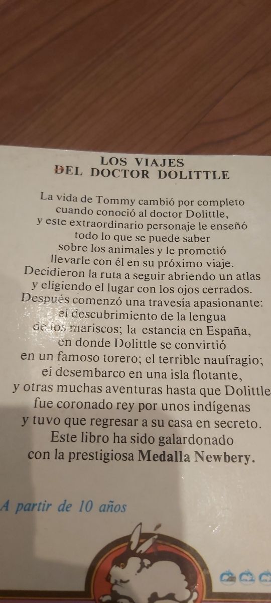 Libro. Los viajes del doctor Dolittle