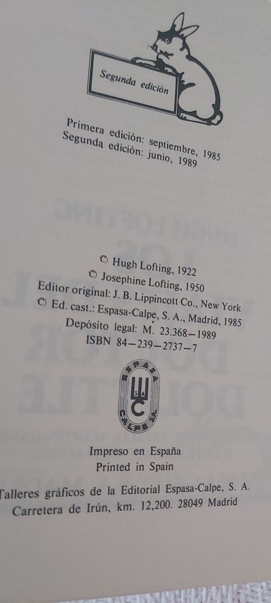 Libro. Los viajes del doctor Dolittle