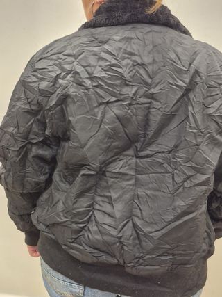 Chaqueta Bomber Vintage Negra
