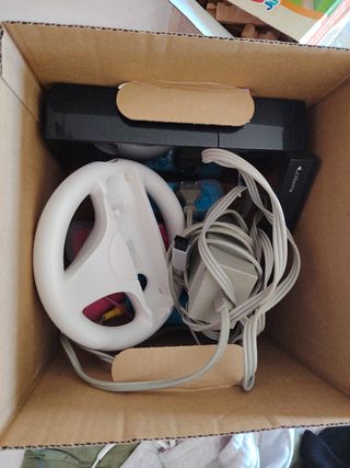 Consola Nintendo Wii Negra con Volante