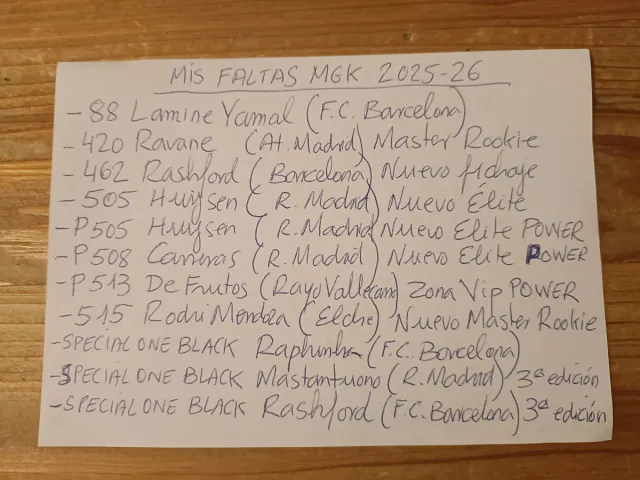 Megacracks 25-26 Vendo o cambio-Lista faltas foto