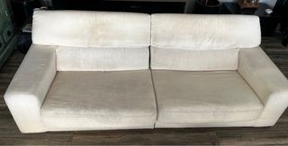 Sofá beige 2 plazas extensible