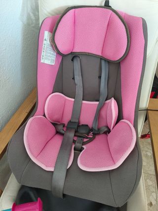 Silla de coche para bebé rosa