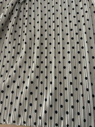 Falda larga lunares beige y negra