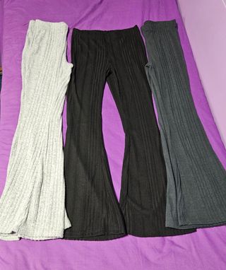 Pantalones de punto acampanados