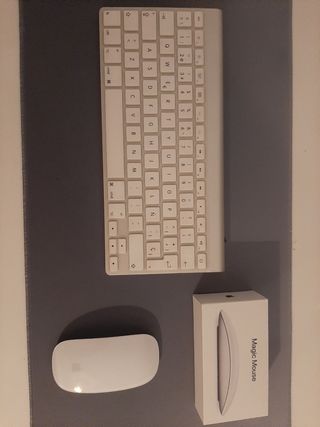 Teclado y Magic Mouse 2 Apple Plata