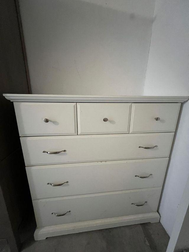 Cómoda de madera blanca gran capacidad