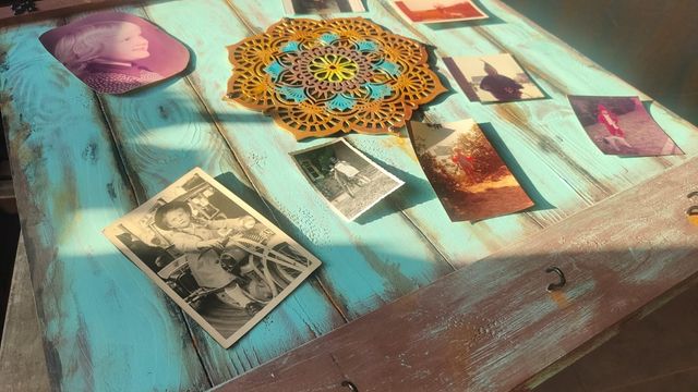 Colgador Fotos Madera.