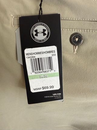 Pantalón Under Armour Beige Talla 34 Nuevo