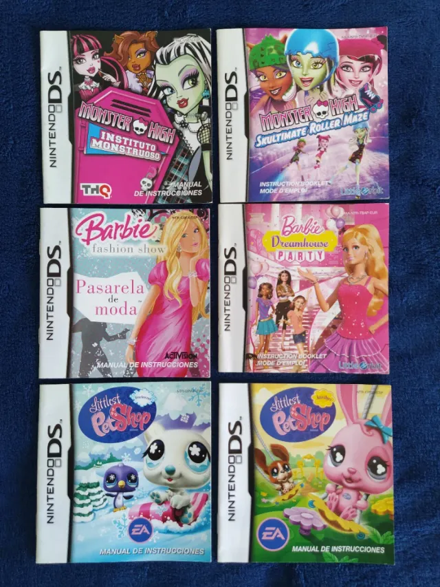 44 MANUALES de Juegos de la Consola DS Nintendo