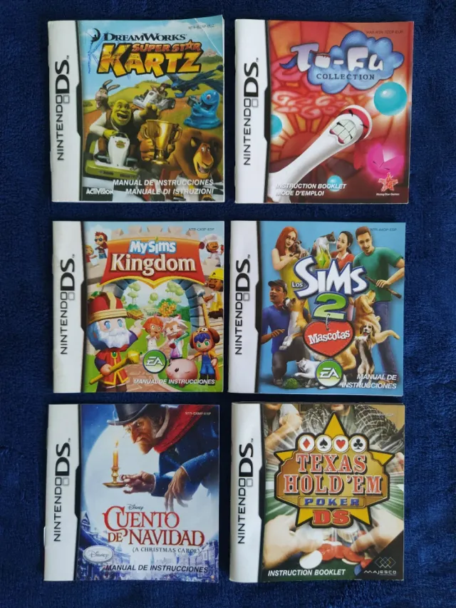 44 MANUALES de Juegos de la Consola DS Nintendo