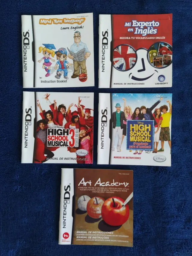 44 MANUALES de Juegos de la Consola DS Nintendo
