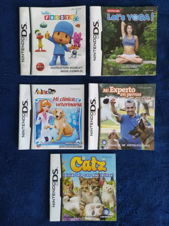 44 MANUALES de Juegos de la Consola DS Nintendo