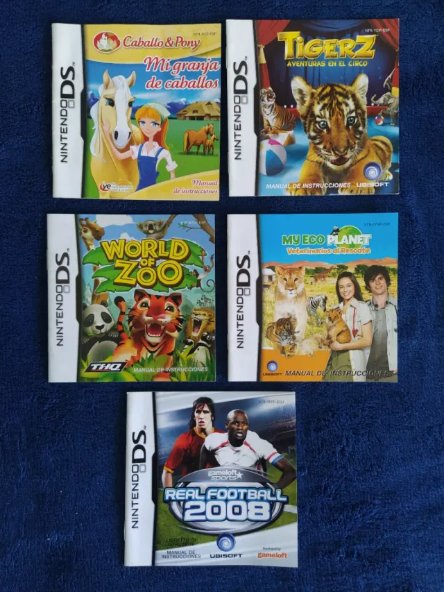 44 MANUALES de Juegos de la Consola DS Nintendo