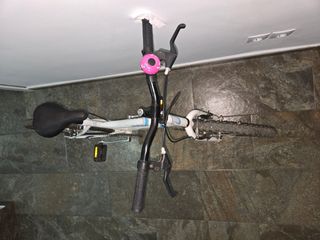 Bicicleta niños niñas blanca y rosa 16 pulgadas