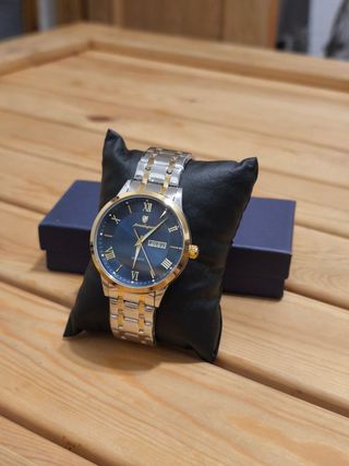 Reloj Poedagar Hombre Azul y Dorado