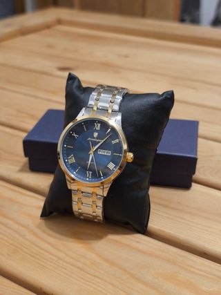 Reloj Poedagar Hombre Azul y Dorado