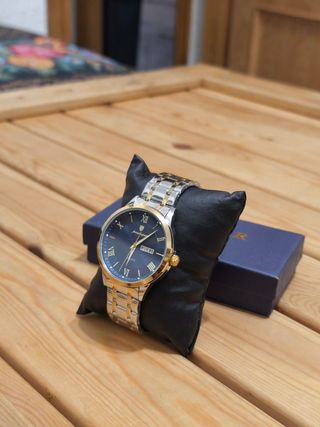Reloj Poedagar Hombre Azul y Dorado