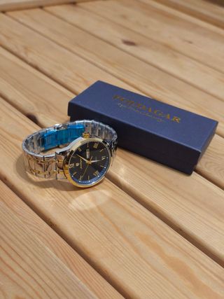Reloj Poedagar Hombre Azul y Dorado