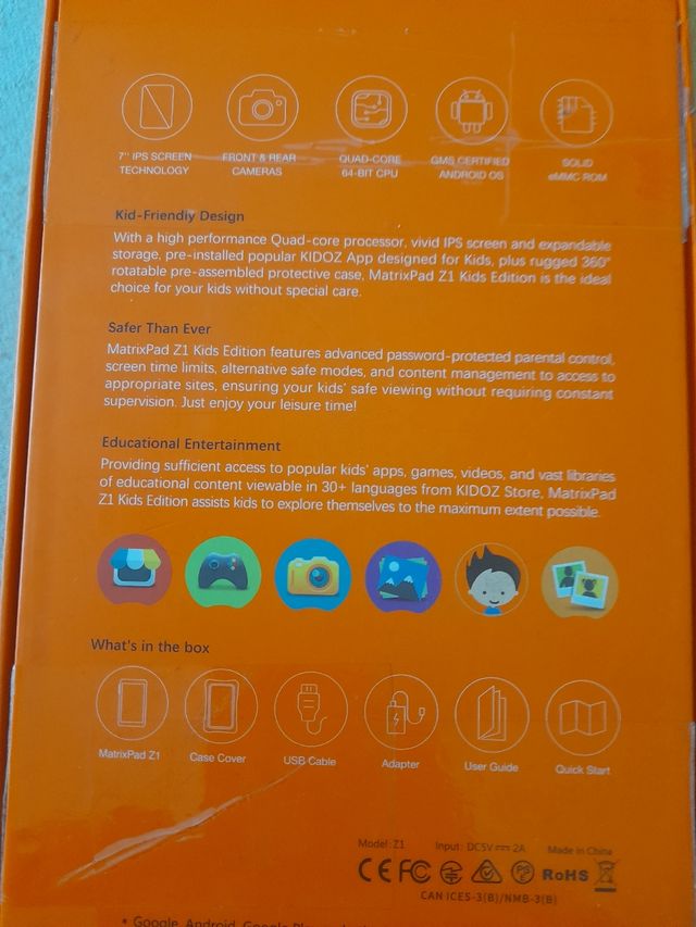 Tablet VANKYO Matrix Pad Z1 Kids Edition Azul