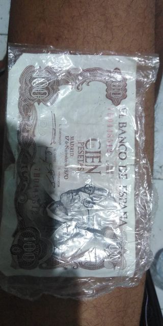2 Billetes 100 Pesetas España 1970