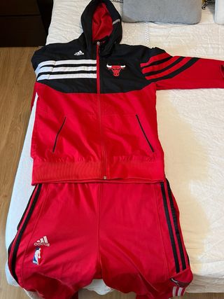 Chándal Adidas Chicago Bulls Negro/Rojo
