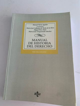 Manual De Historia Del Derecho