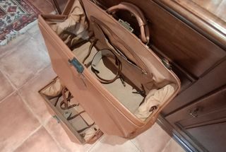 Bolsas de viaje de cuero auténtico.son 2
