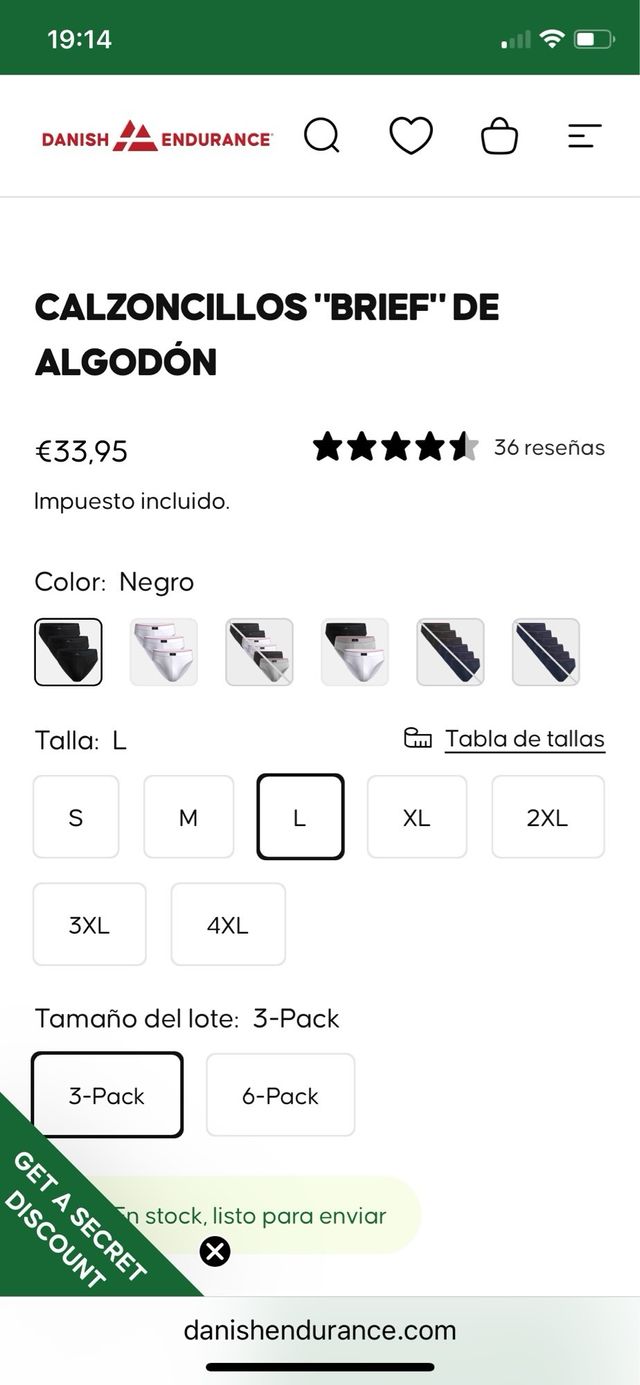 Calzoncillos Danish Endurance Algodón Azul oscuro