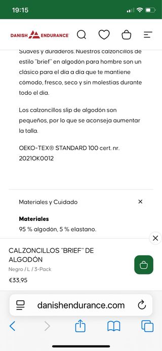Calzoncillos Danish Endurance Algodón Azul oscuro 