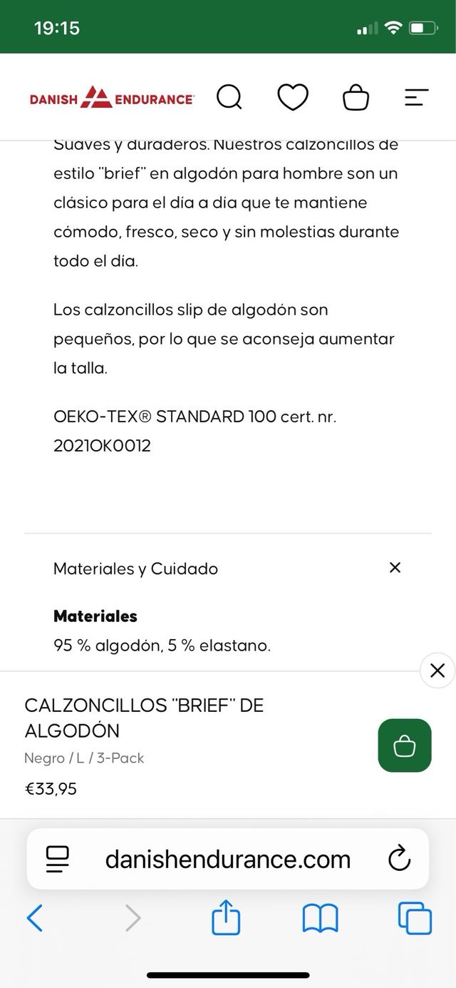 Calzoncillos Danish Endurance Algodón Azul oscuro