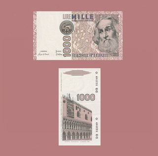 Billete 1000 Lire Italia 1982 Marco Polo