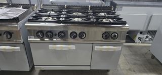Cocina industrial 6 fuegos + horno