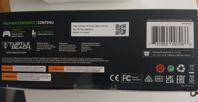 Mando Xbox Turtle Beach Recon Blanco