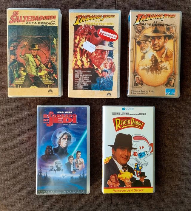 Star Wars Indiana Jones Roger Rabbit VHS movies PT