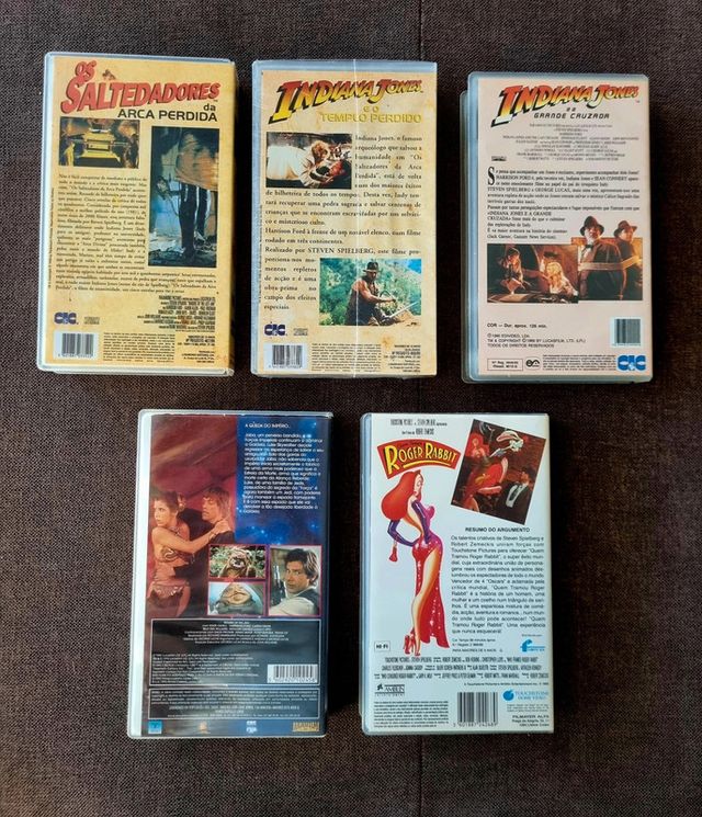 Star Wars Indiana Jones Roger Rabbit VHS movies PT