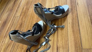 Sandalias Zara cuña esparto rayas