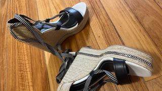 Sandalias Zara cuña esparto rayas