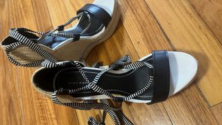 Sandalias Zara cuña esparto rayas